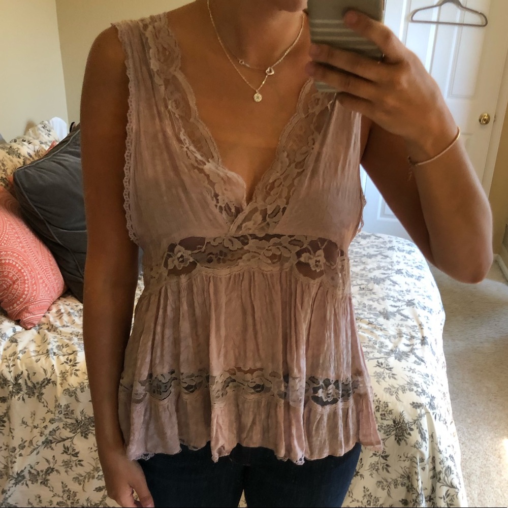 Free people lace tank top